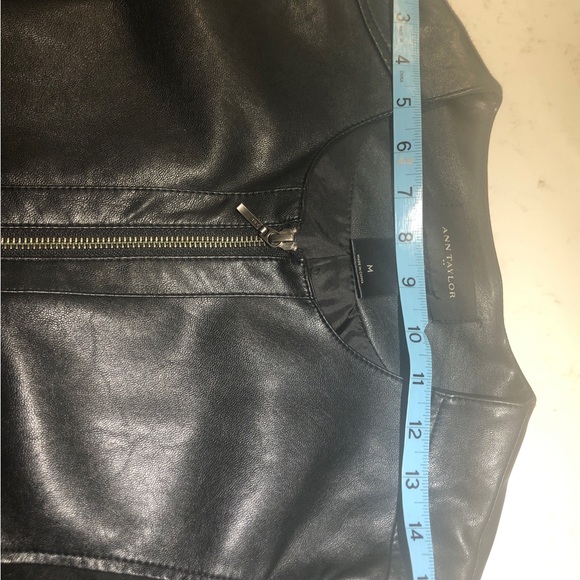 Faux leather and fabric jacket Ann Taylor - Picture 7 of 8